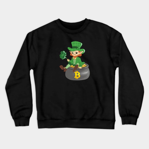 Bitcoins Patrick Days Crewneck Sweatshirt by CryptoHunter